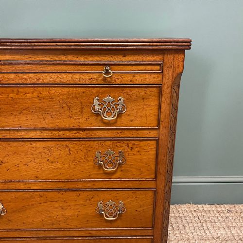UNUSUAL SMALL EDWARDIAN MAHOGANY ANTIQUE BACHELORS CHEST - ADDITIONAL PHOTO 2