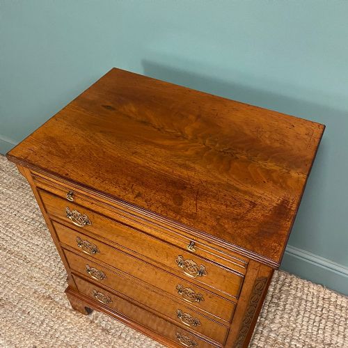 UNUSUAL SMALL EDWARDIAN MAHOGANY ANTIQUE BACHELORS CHEST - ADDITIONAL PHOTO 5