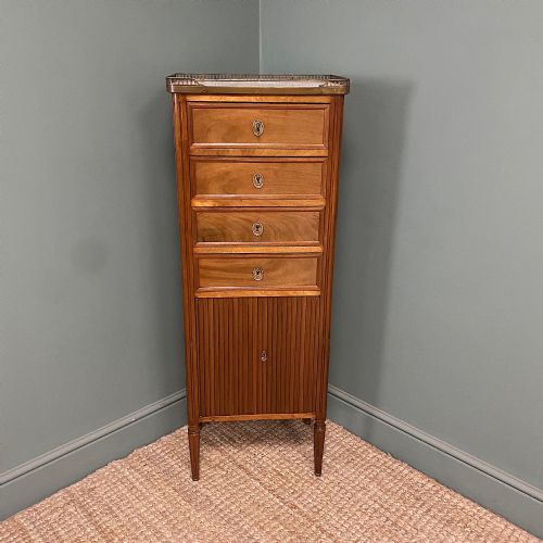 striking marble top antique chest of drawers - CATEGORY: ANTIQUE CUPBOARDS - DATED 1900
