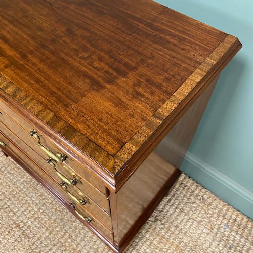 SMALL GEORGIAN DESIGN EDWARDIAN ANTIQUE CHEST OF DRAWERS - ADDITIONAL PHOTO 2