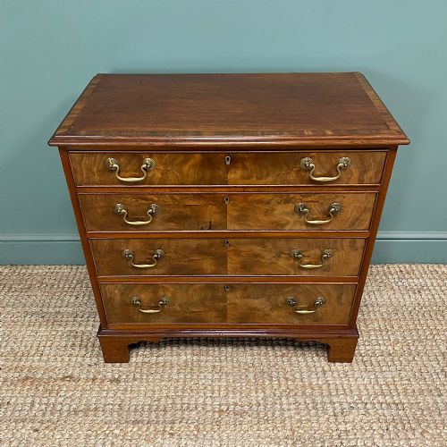 SMALL GEORGIAN DESIGN EDWARDIAN ANTIQUE CHEST OF DRAWERS - ADDITIONAL PHOTO 6