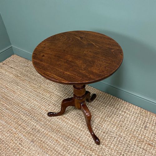 quality georgian cuban mahogany antique tilt top tripod occasional lamp table - CATEGORY: ANTIQUE TABLES - DATED GEORGIAN