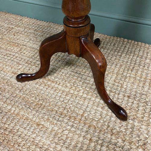QUALITY GEORGIAN CUBAN MAHOGANY ANTIQUE TILT TOP TRIPOD OCCASIONAL LAMP TABLE - ADDITIONAL PHOTO 2