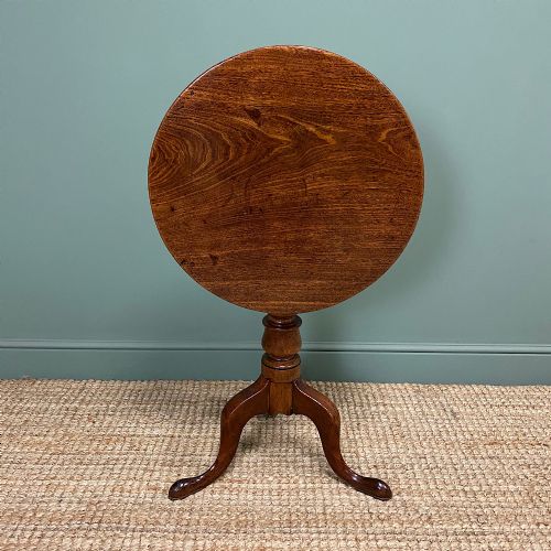 QUALITY GEORGIAN CUBAN MAHOGANY ANTIQUE TILT TOP TRIPOD OCCASIONAL LAMP TABLE - ADDITIONAL PHOTO 3