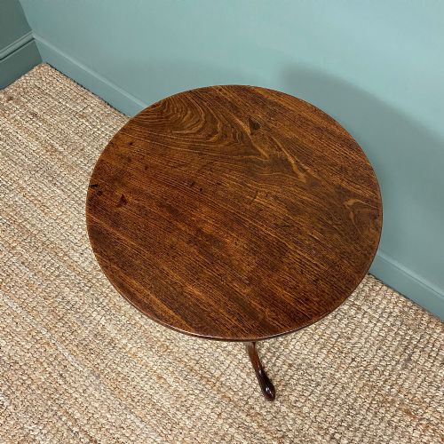 QUALITY GEORGIAN CUBAN MAHOGANY ANTIQUE TILT TOP TRIPOD OCCASIONAL LAMP TABLE - ADDITIONAL PHOTO 6