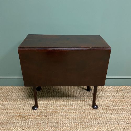 GEORGIAN MAHOGANY DROP LEAF ANTIQUE SIDE TABLE - ADDITIONAL PHOTO 1