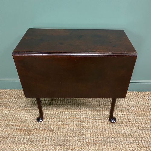 GEORGIAN MAHOGANY DROP LEAF ANTIQUE SIDE TABLE - ADDITIONAL PHOTO 3