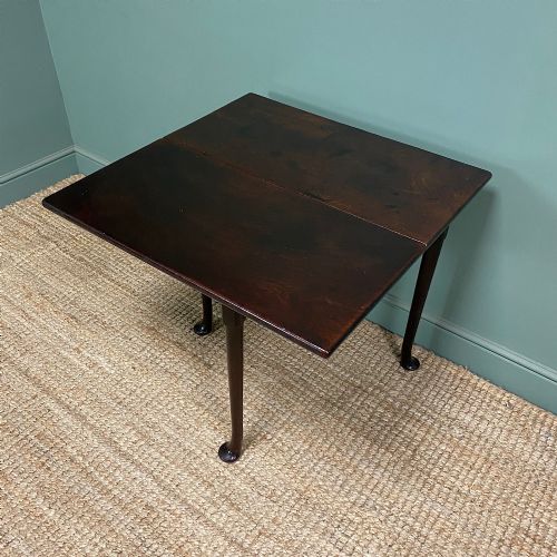GEORGIAN MAHOGANY DROP LEAF ANTIQUE SIDE TABLE - ADDITIONAL PHOTO 5