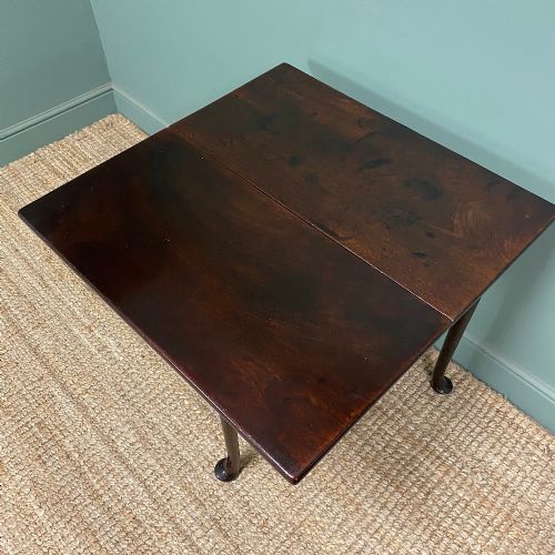 GEORGIAN MAHOGANY DROP LEAF ANTIQUE SIDE TABLE - ADDITIONAL PHOTO 6