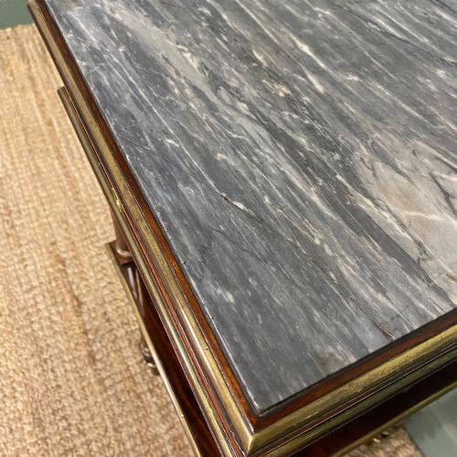 ELEGANT MARBLE TOP ANTIQUE LAMP TABLE - ADDITIONAL PHOTO 4