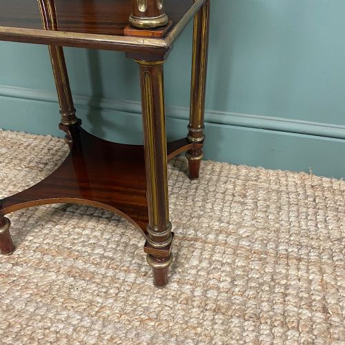 ELEGANT MARBLE TOP ANTIQUE LAMP TABLE - ADDITIONAL PHOTO 5
