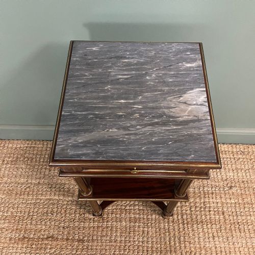 ELEGANT MARBLE TOP ANTIQUE LAMP TABLE - ADDITIONAL PHOTO 7