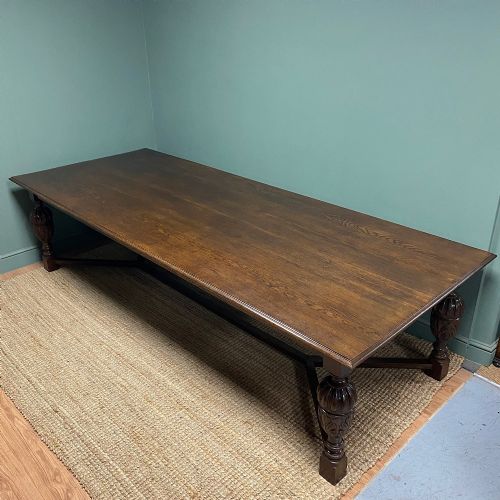 huge solid oak antique table - CATEGORY: ANTIQUE TABLES - DATED EDWARDIAN