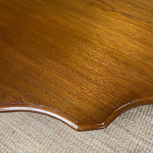 STUNNING VICTORIAN SERPENTINE SHAPED ANTIQUE CENTRE TABLE - ADDITIONAL PHOTO 8
