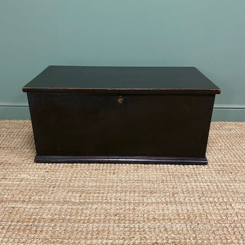 victorian pine antique painted bedding box - CATEGORY: ANTIQUE BOXES - DATED VICTORIAN