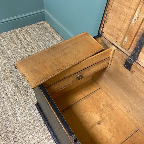 VICTORIAN PINE ANTIQUE PAINTED BEDDING BOX - ADDITIONAL PHOTO 1