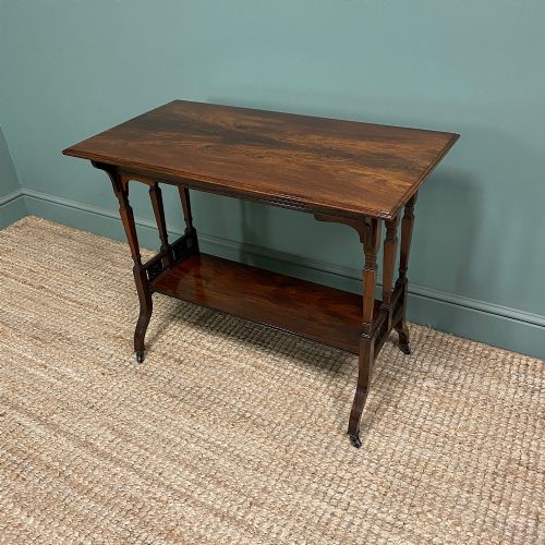 QUALITY VICTORIAN ROSEWOOD ANTIQUE SIDE TABLE - ADDITIONAL PHOTO 1