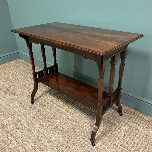 QUALITY VICTORIAN ROSEWOOD ANTIQUE SIDE TABLE - ADDITIONAL PHOTO 6