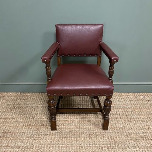 quality oak antique office chair - CATEGORY: ANTIQUE CHAIRS - DATED EDWARDIAN