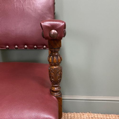QUALITY OAK ANTIQUE OFFICE CHAIR - ADDITIONAL PHOTO 2