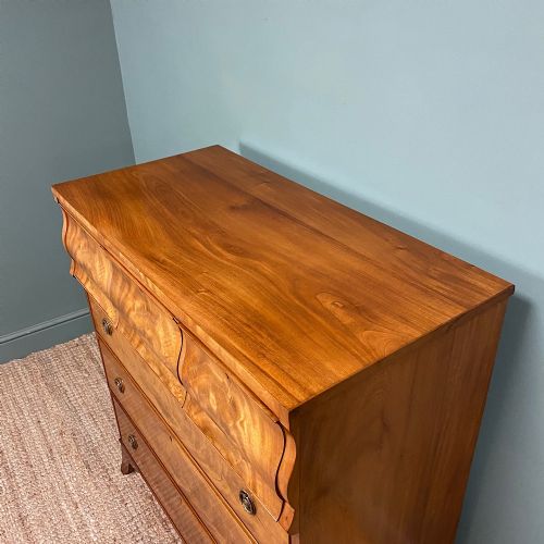 BEAUTIFULLY FIGURED MAHOGANY VICTORIAN ANTIQUE CHEST OF DRAWERS - ADDITIONAL PHOTO 2