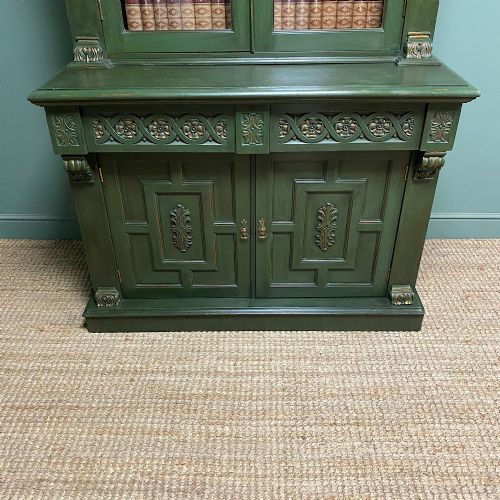 DECORATIVE PAINTED ANTIQUE BOOKCASE DRESSER - ADDITIONAL PHOTO 7