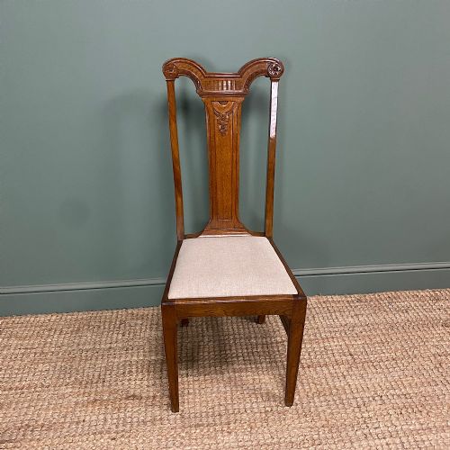 SET OF 6 VICTORIAN OAK ANTIQUE DINING CHAIRS - ADDITIONAL PHOTO 2