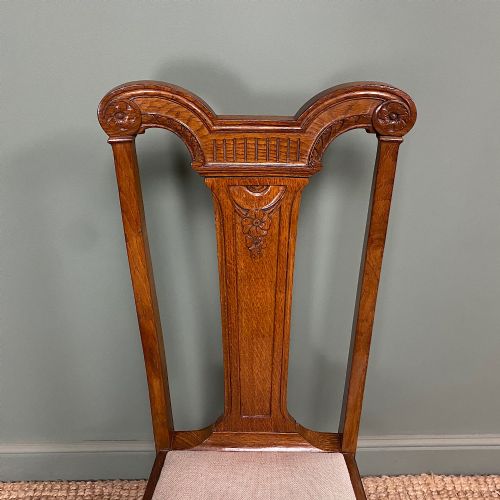 SET OF 6 VICTORIAN OAK ANTIQUE DINING CHAIRS - ADDITIONAL PHOTO 5