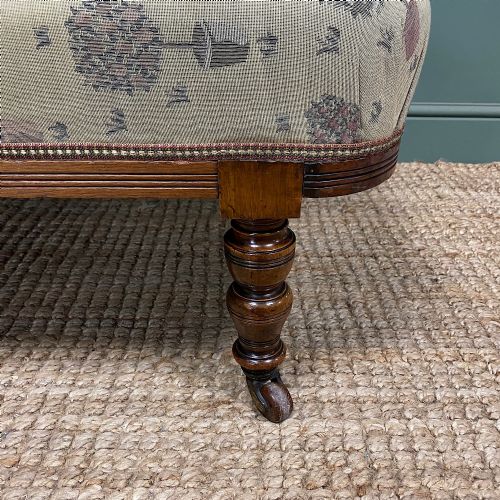 VICTORIAN WALNUT ANTIQUE CHAISE LONGUE - ADDITIONAL PHOTO 2