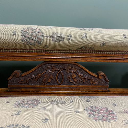 VICTORIAN WALNUT ANTIQUE CHAISE LONGUE - ADDITIONAL PHOTO 7