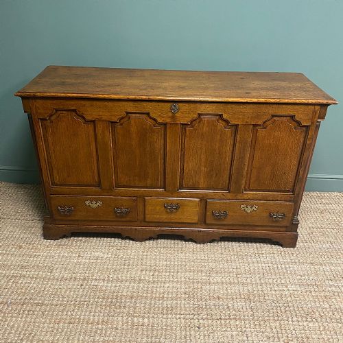 COUNTRY PERIOD OAK ANTIQUE MULE CHEST - ADDITIONAL PHOTO 2