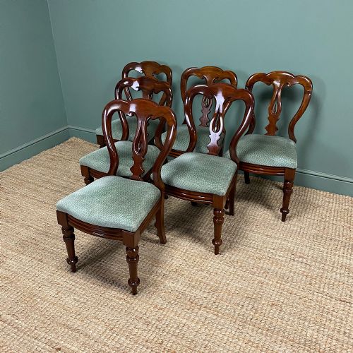 SET OF SIX VICTORIAN MAHOGANY ANTIQUE DINING CHAIRS - ADDITIONAL PHOTO 4
