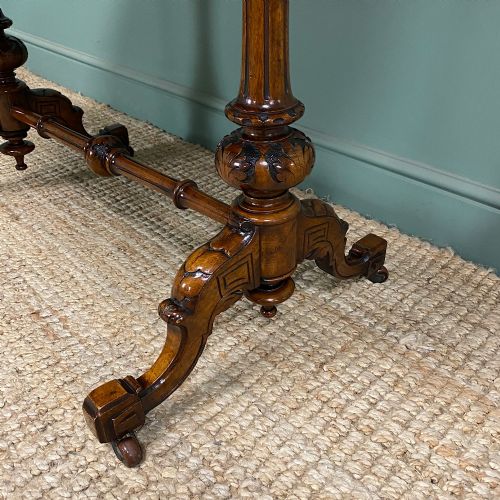 MAGNIFICENT VICTORIAN WALNUT ANTIQUE CENTRE TABLE - ADDITIONAL PHOTO 1