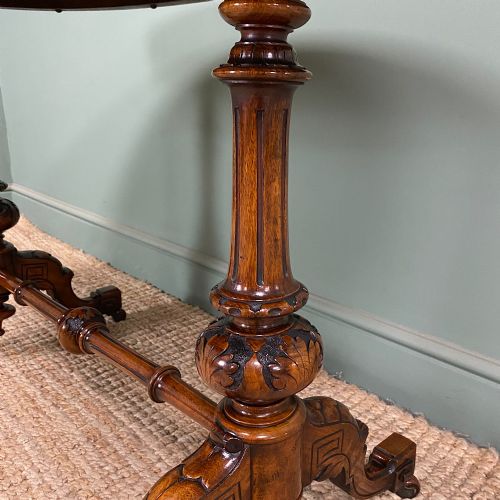 MAGNIFICENT VICTORIAN WALNUT ANTIQUE CENTRE TABLE - ADDITIONAL PHOTO 2
