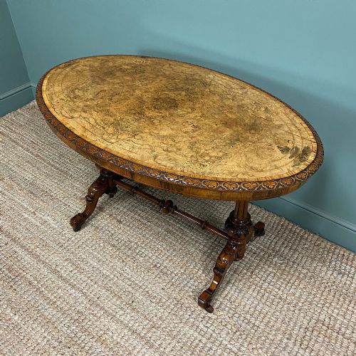 MAGNIFICENT VICTORIAN WALNUT ANTIQUE CENTRE TABLE - ADDITIONAL PHOTO 4
