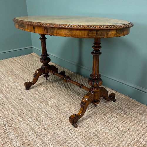 MAGNIFICENT VICTORIAN WALNUT ANTIQUE CENTRE TABLE - ADDITIONAL PHOTO 5