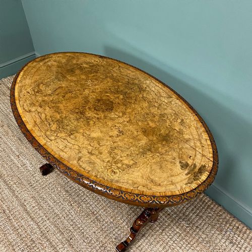 MAGNIFICENT VICTORIAN WALNUT ANTIQUE CENTRE TABLE - ADDITIONAL PHOTO 6