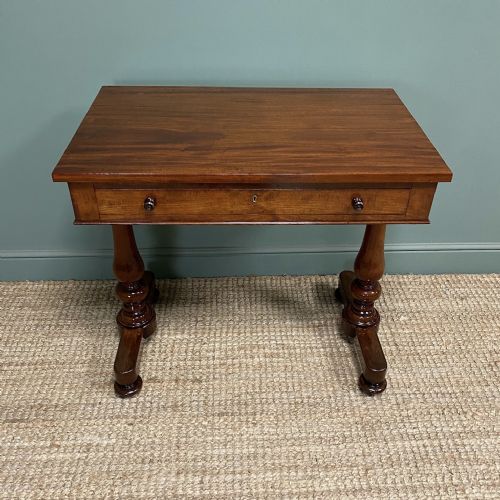 QUALITY MAHOGANY REGENCY ANTIQUE WRITING TABLE - ADDITIONAL PHOTO 1
