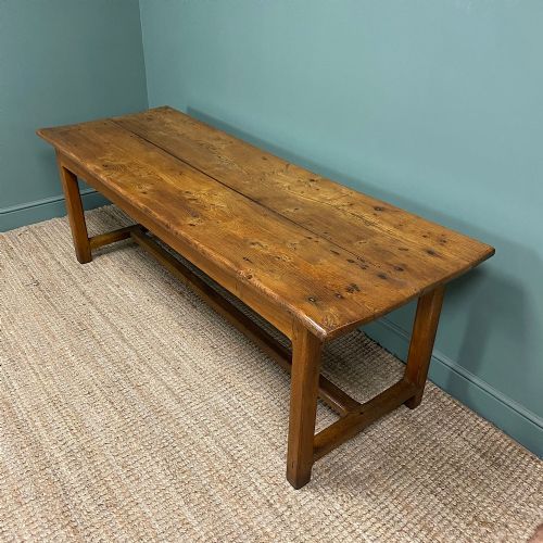 LARGE PERIOD ELM ANTIQUE FARMHOUSE TABLE - ADDITIONAL PHOTO 1