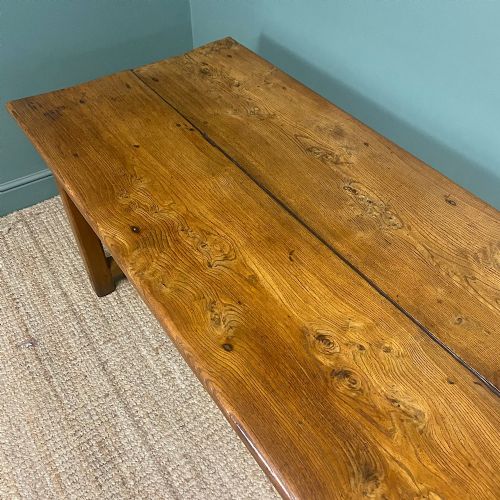 LARGE PERIOD ELM ANTIQUE FARMHOUSE TABLE - ADDITIONAL PHOTO 2