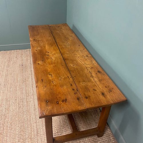LARGE PERIOD ELM ANTIQUE FARMHOUSE TABLE - ADDITIONAL PHOTO 3