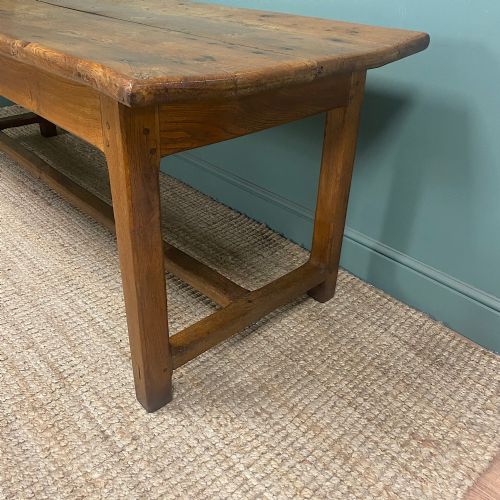 LARGE PERIOD ELM ANTIQUE FARMHOUSE TABLE - ADDITIONAL PHOTO 6