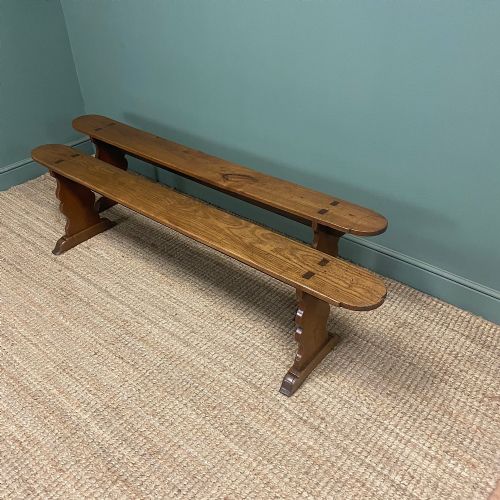 pair of period elm antique benches - CATEGORY: ANTIQUE FURNITURE - DATED 19TH CENTURY