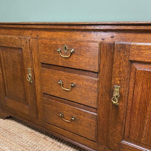 PERIOD 18TH CENTURY GEORGIAN OAK ANTIQUE DRESSER - ADDITIONAL PHOTO 5