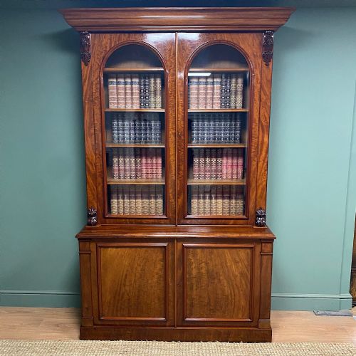 spectacular victorian antique library bookcase - CATEGORY: ANTIQUE BOOKCASES - DATED VICTORIAN