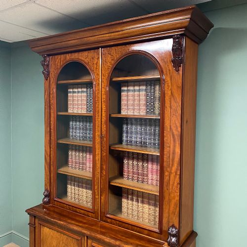 SPECTACULAR VICTORIAN ANTIQUE LIBRARY BOOKCASE - ADDITIONAL PHOTO 2