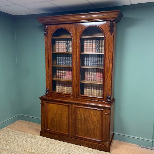 SPECTACULAR VICTORIAN ANTIQUE LIBRARY BOOKCASE - ADDITIONAL PHOTO 12