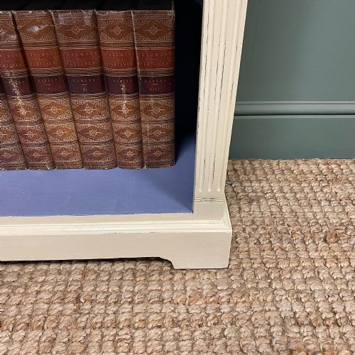 QUALITY VICTORIAN PAINTED ANTIQUE OPEN BOOKCASE - ADDITIONAL PHOTO 1