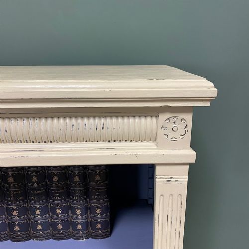QUALITY VICTORIAN PAINTED ANTIQUE OPEN BOOKCASE - ADDITIONAL PHOTO 2