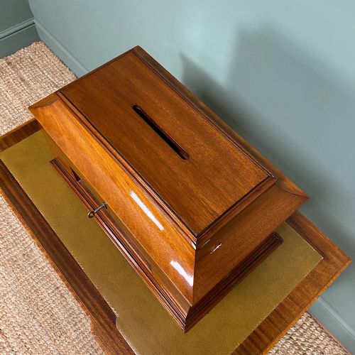 STRIKING VICTORIAN MAHOGANY ANTIQUE LETTER BOX - ADDITIONAL PHOTO 1